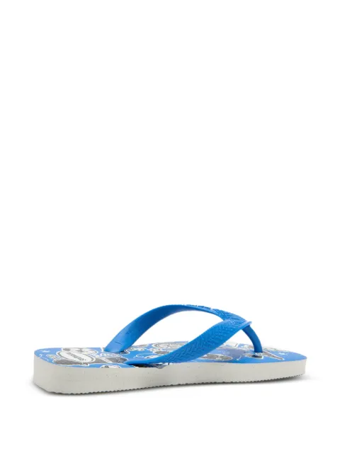 Havaianas Kids graphic-print logo-embossed flip flops