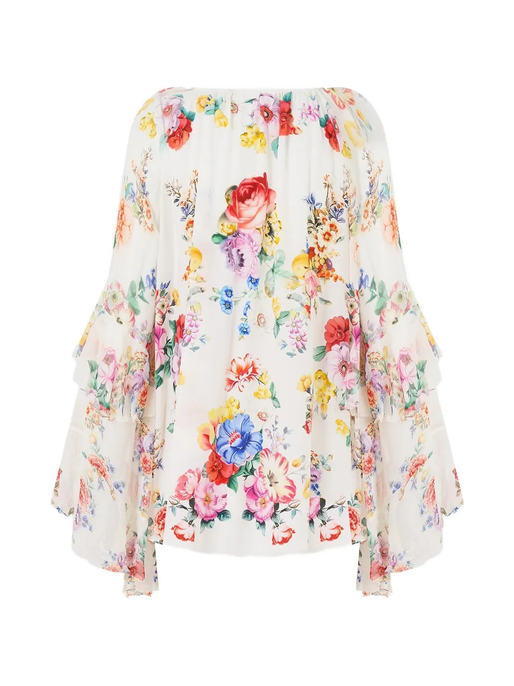 Camilla Blouse met ruches Wit