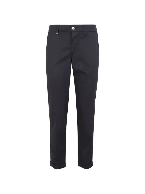 Fay logo-plaque straight-leg trousers