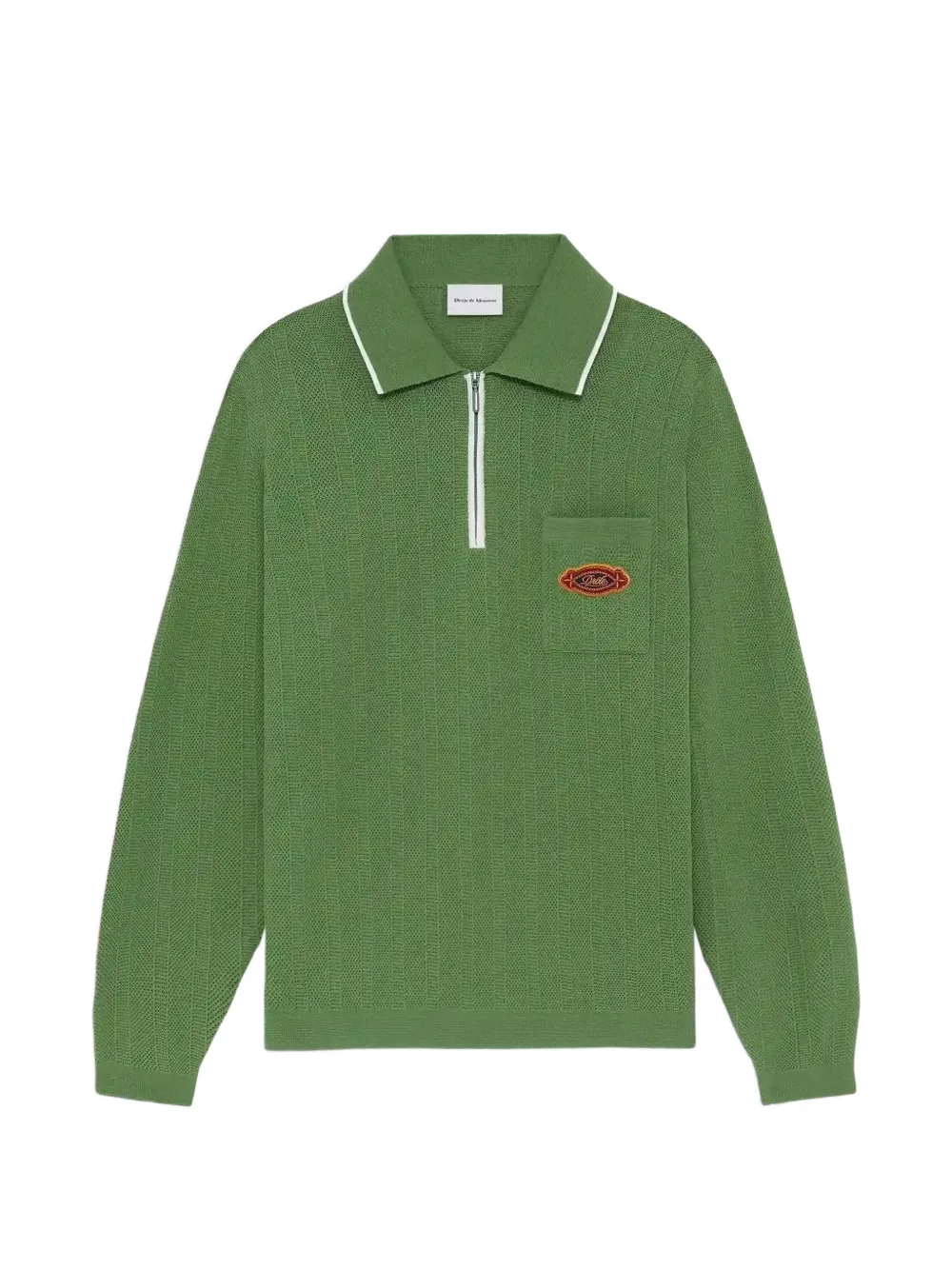 Drôle De Monsieur Polo con logo e zip - Verde