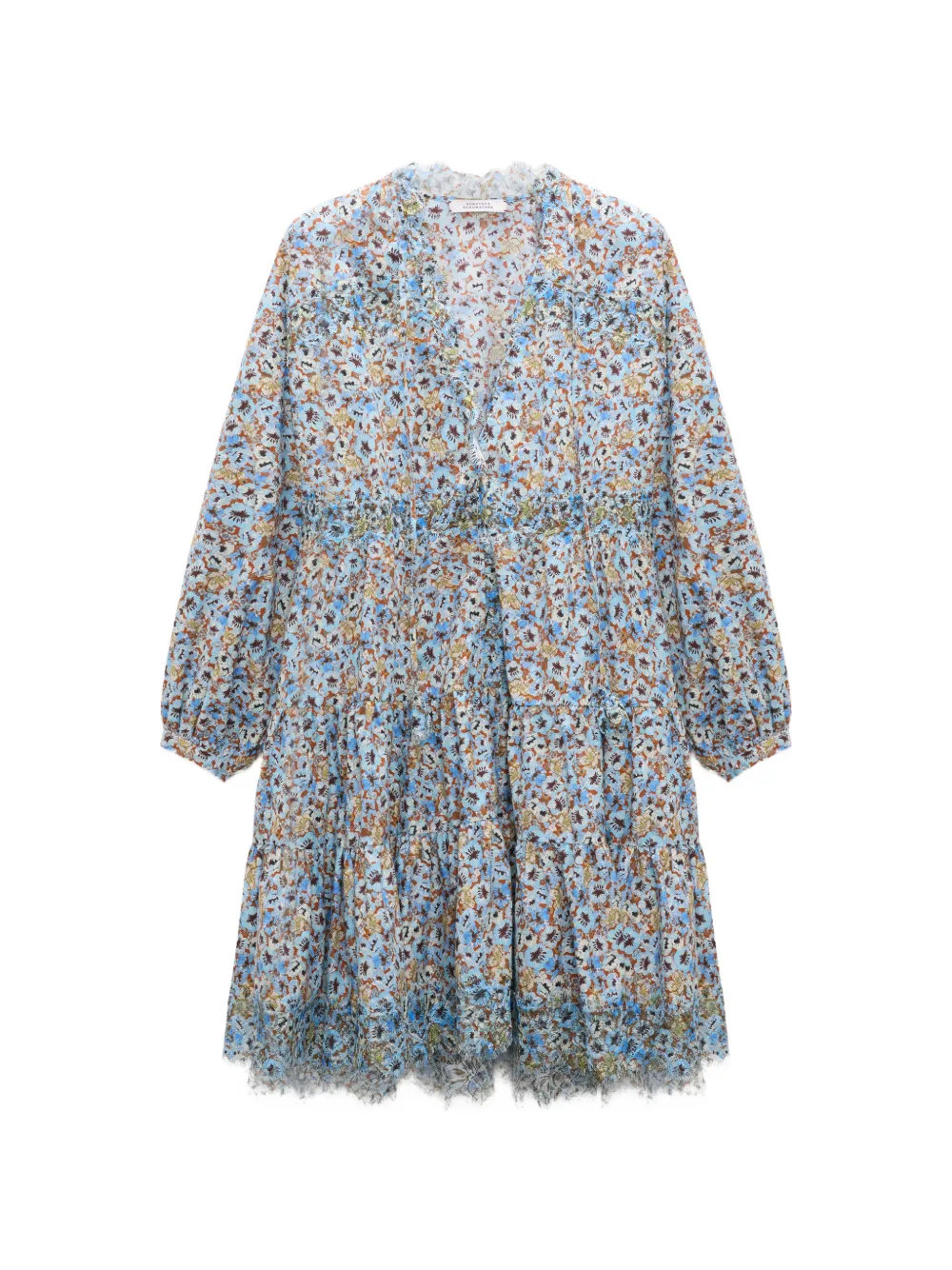 Dorothee Schumacher Gestuftes Minikleid mit Floral Volumes-Print - Blau