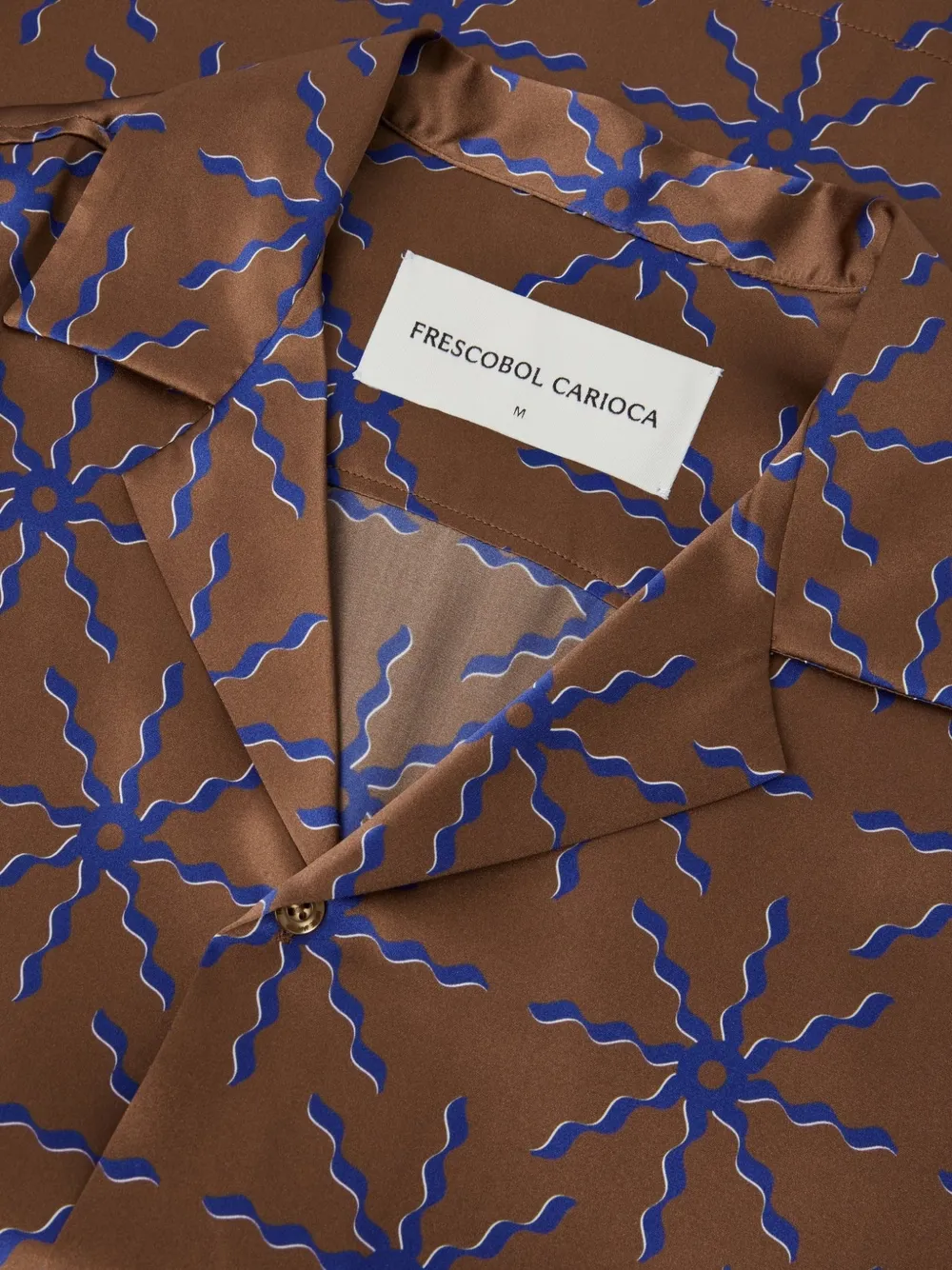 Frescobol Carioca Roberto zijden overhemd Bruin