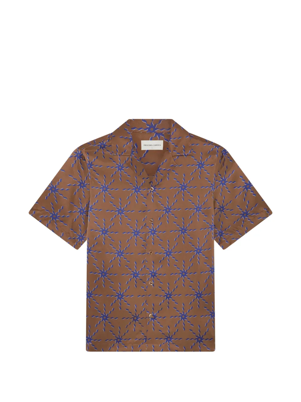 Frescobol Carioca Roberto silk shirt - Braun