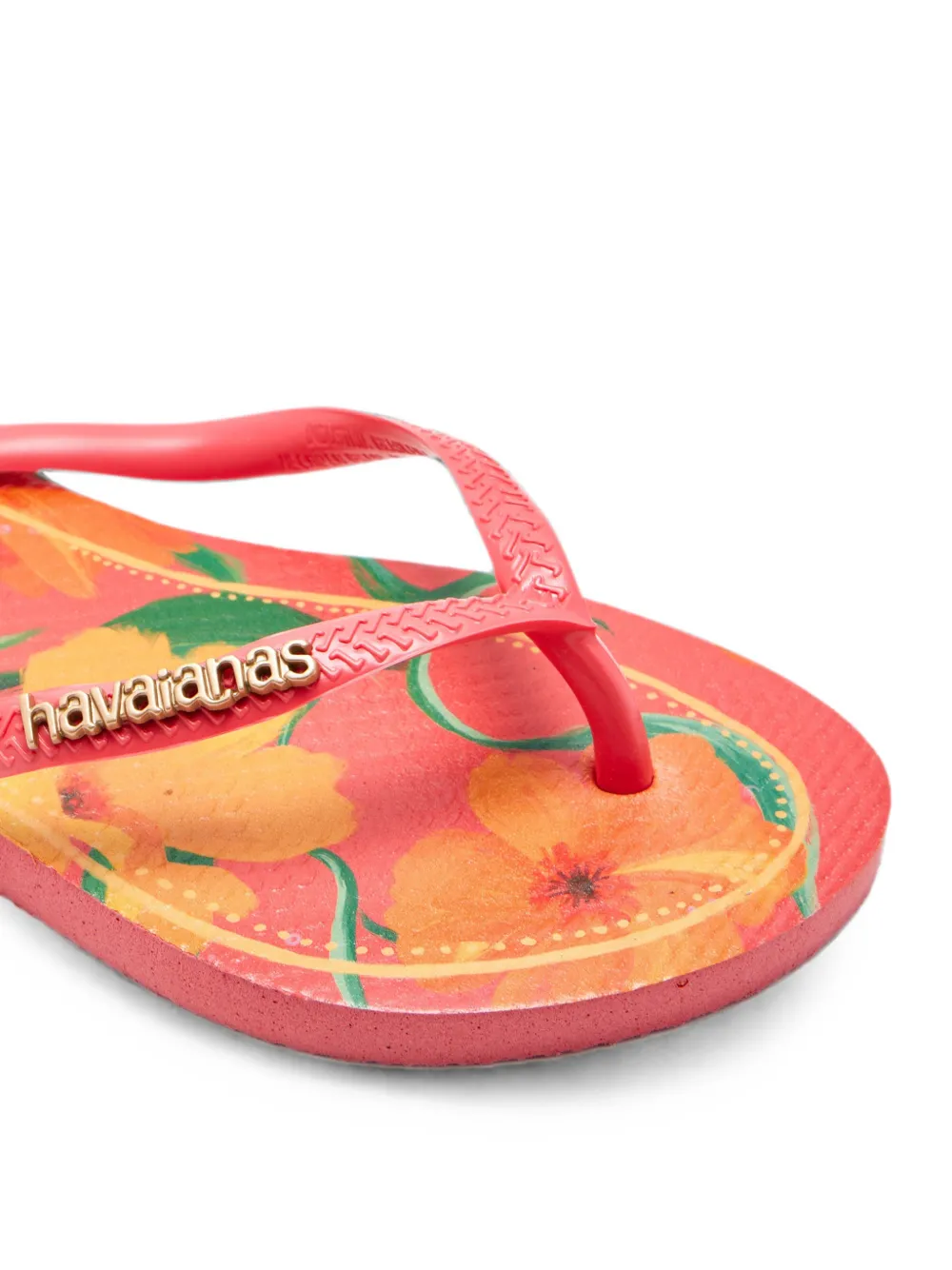 Havaianas Kids floral-print flip flops Roze