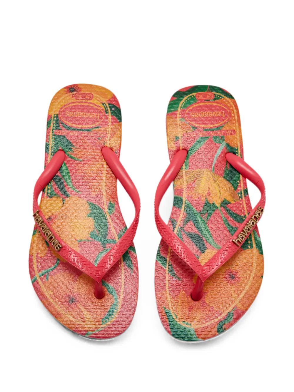 Havaianas Kids floral-print flip flops Roze