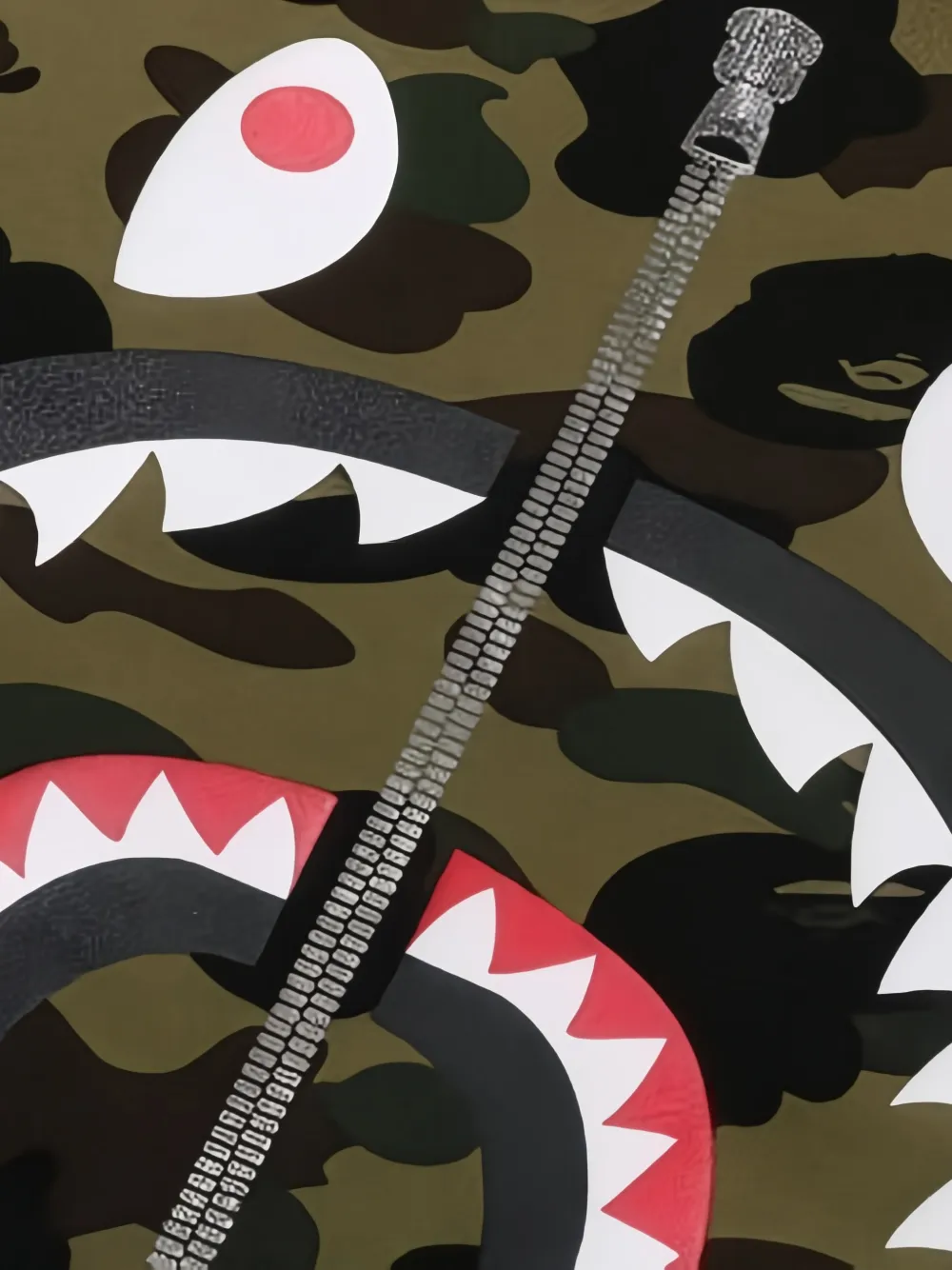 A BATHING APE 1st Camo Shark sweater Groen
