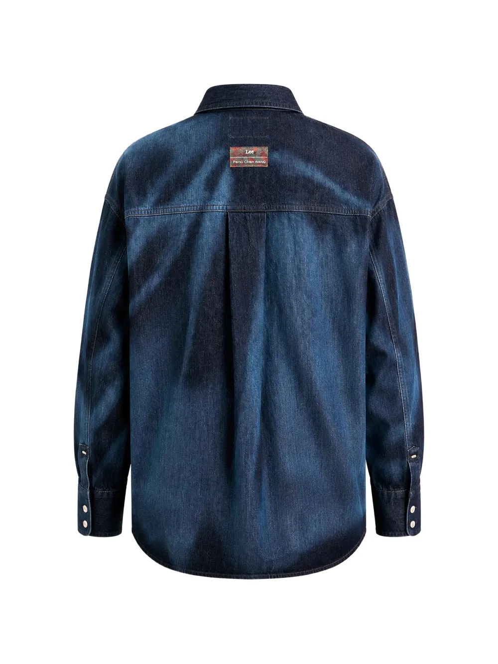  Lee X Feng Chen Wang Logo-patch Denim Shirt - Azul 