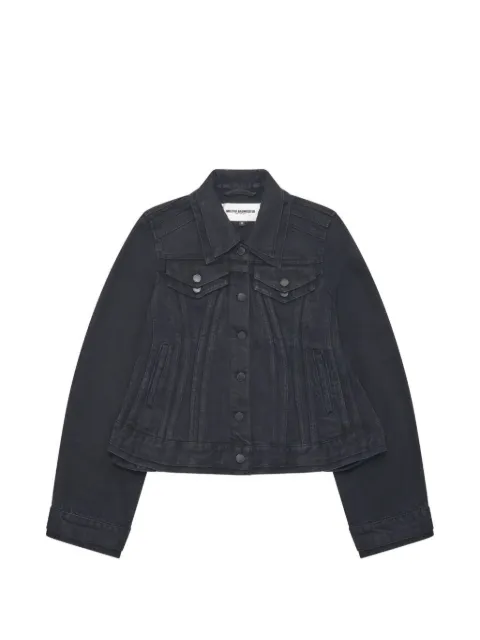 Melitta Baumeister panelled-detail cropped denim jacket