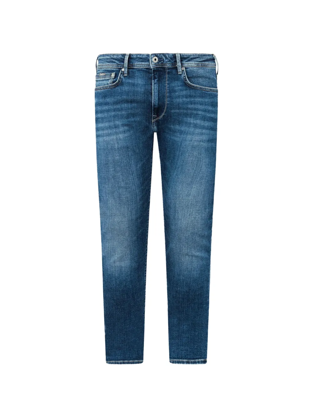 Pepe Jeans Halbhohe Stanley Jeans mit Tragefalten - Blau