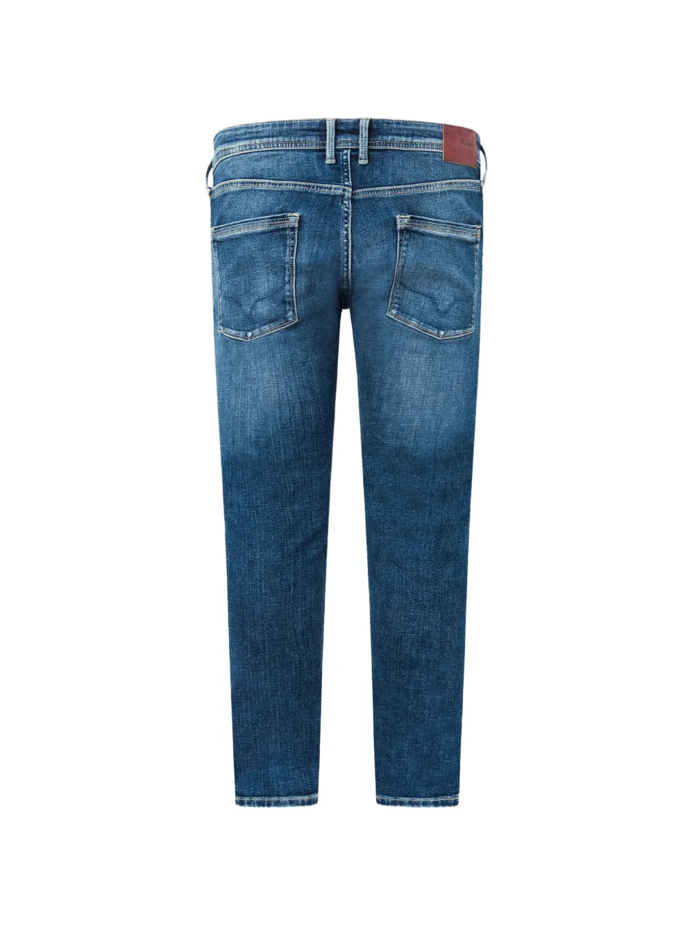 Pepe Jeans Stanley mid waist whisker jeans Blauw