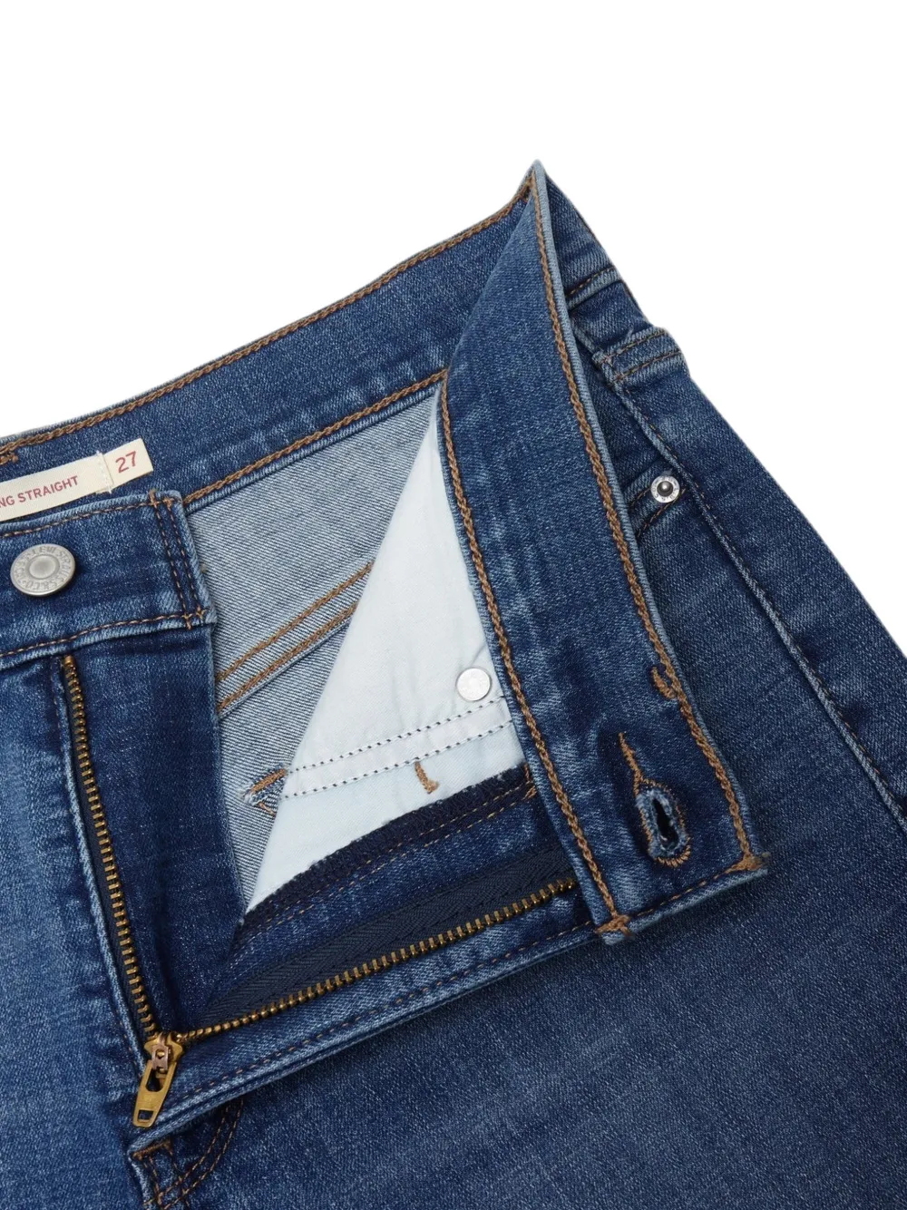 Levi's Shaping straight-leg jeans Blauw