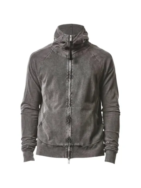 Thom Krom faded-effect zip-up hoodie