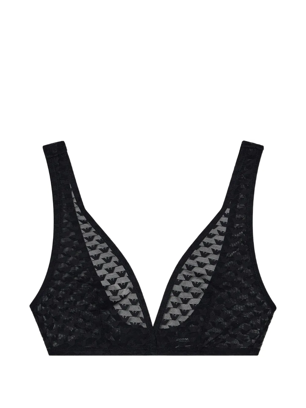 Armani Exchange Reggiseno ASV con monogramma - Nero