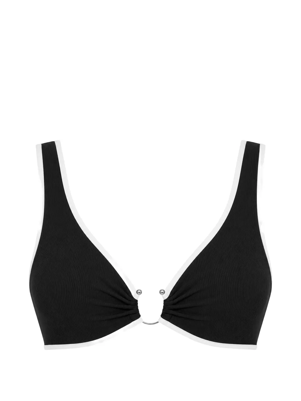 Seafolly Beach Bound Bikinioberteil mit Ringdetail - Schwarz