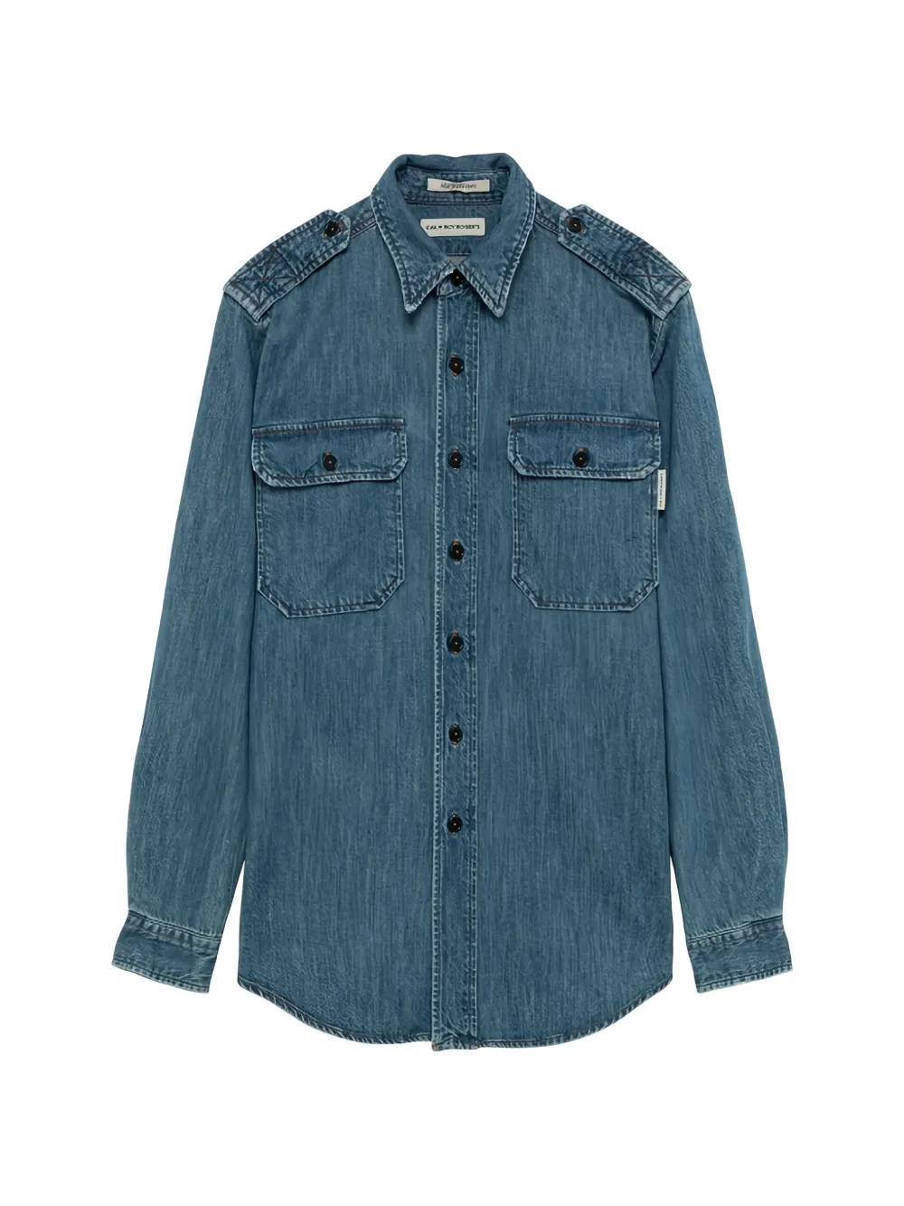 Roy Rogers x EVA Camicia denim con spalline - Blu