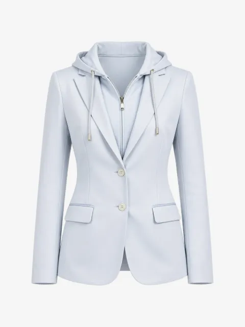 Eleventy blazer a capas con capucha