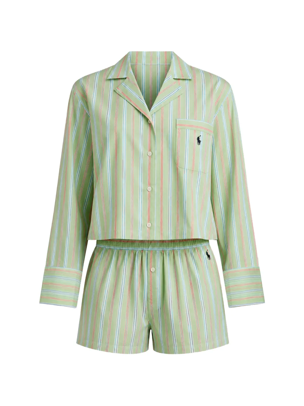 Polo Ralph Lauren striped cropped pajamas - Grün