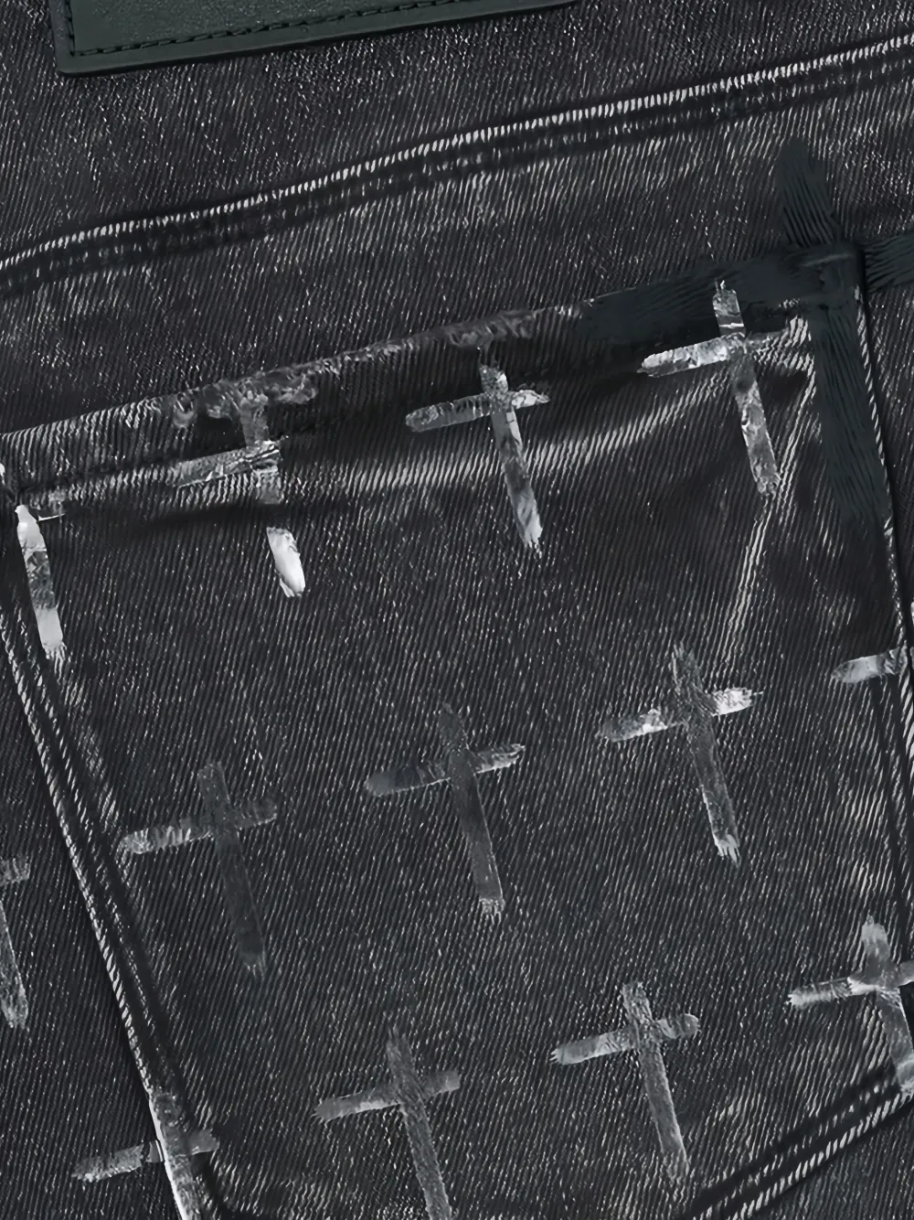 RTA Bryant jeans met kruisprint Grijs