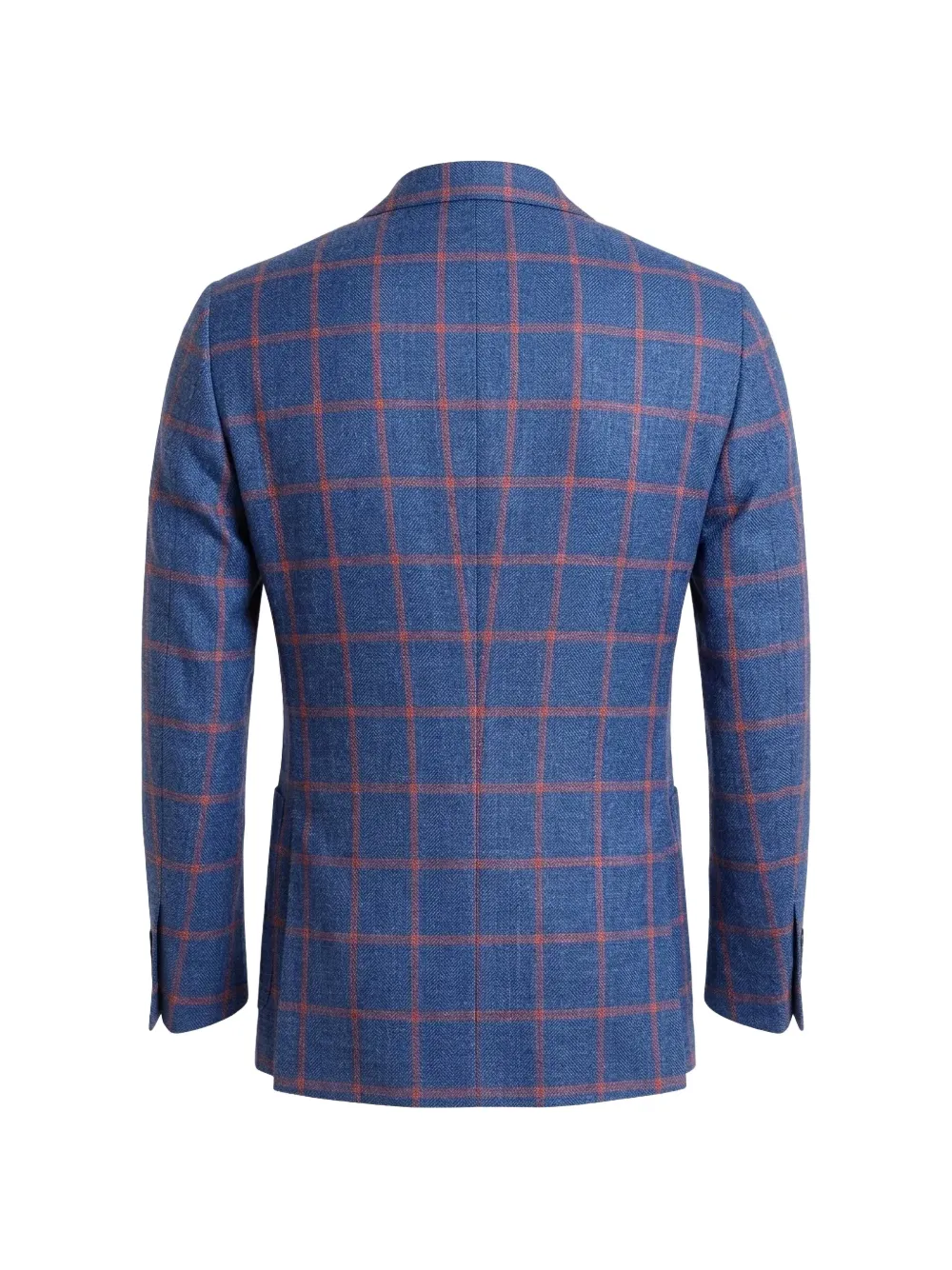  Sartorio Napoli Windowpane Virgin Wool-blend Jacket - Azul 