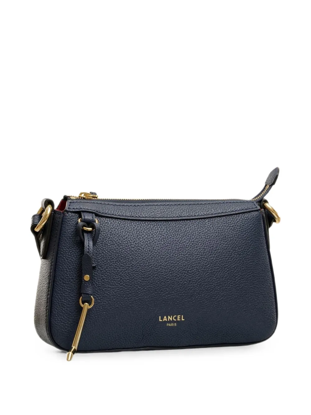  Lancel Grained Leather Shoulder Bag - Azul 