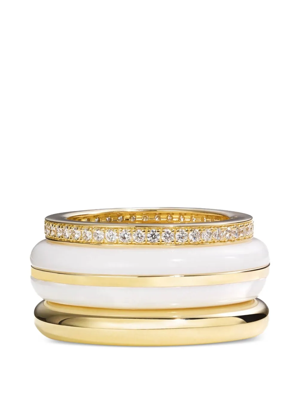 By Pariah embellished stacked rings - Gold