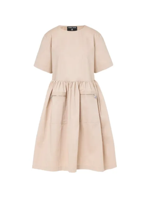 Iceberg zip-pocket gathered midi dress