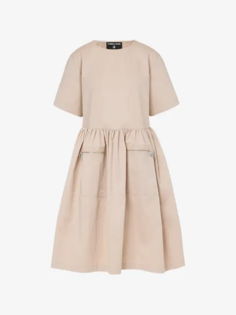 Iceberg zip-pocket gathered midi dress