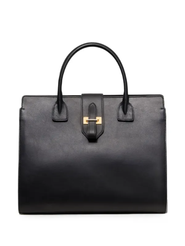 Nili Lotan Lou Leather Tote Bag in Black