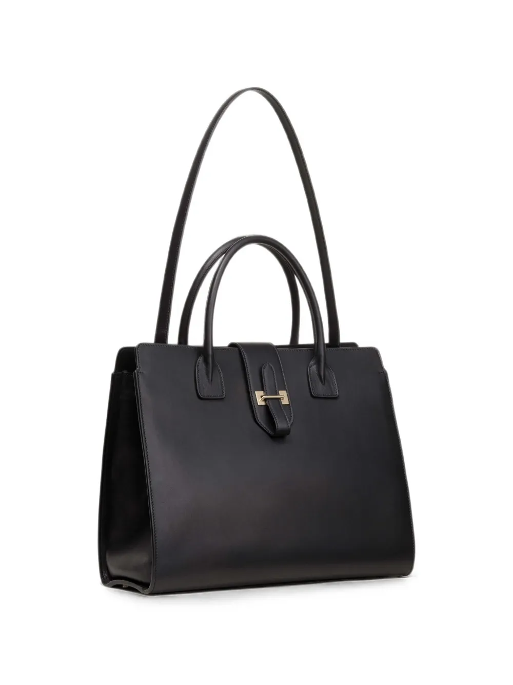 Nili Lotan Lou Leather Tote Bag in Black, view 3