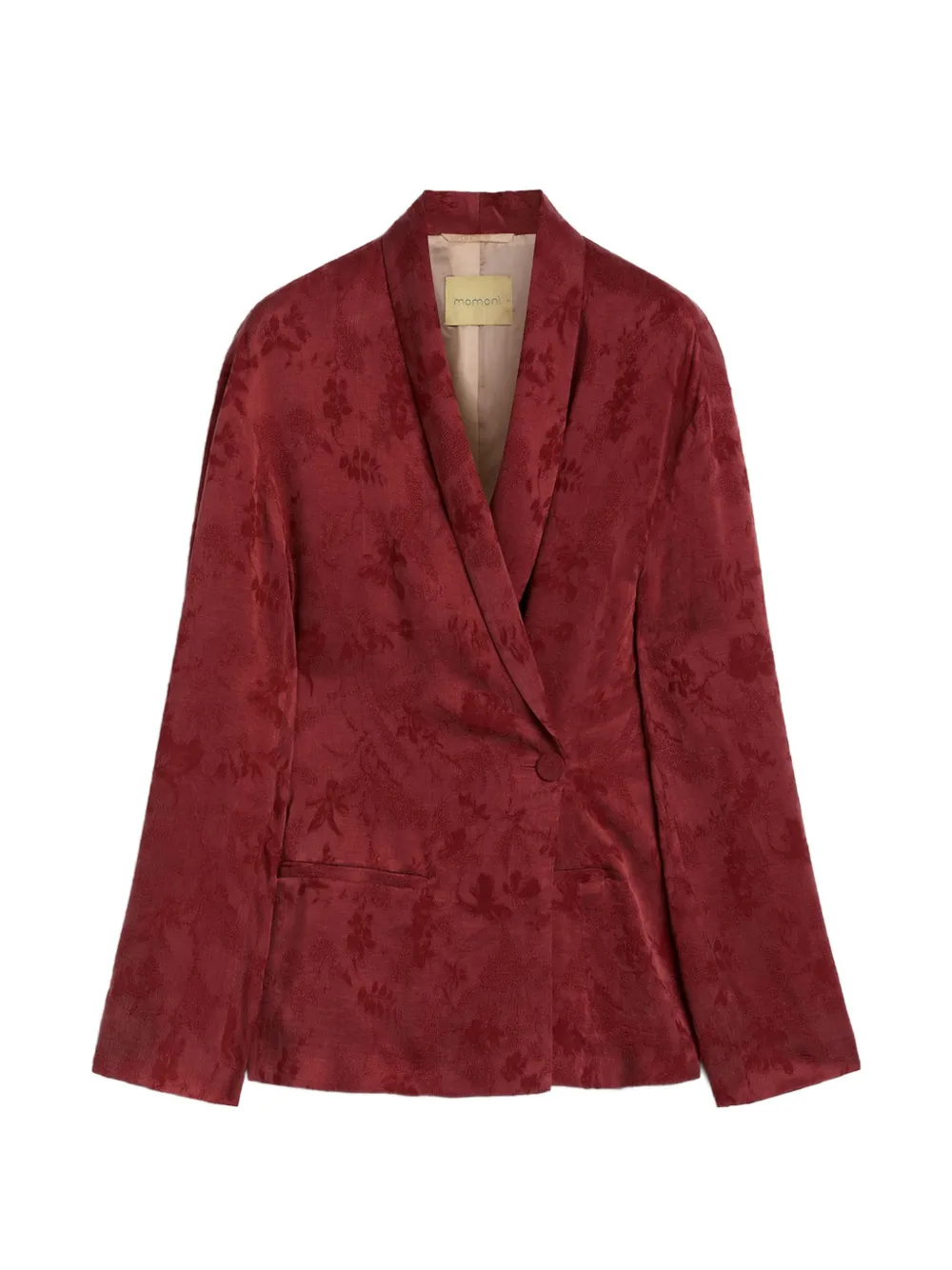 MOMONÌ Picea jack met bloemen jacquard Rood