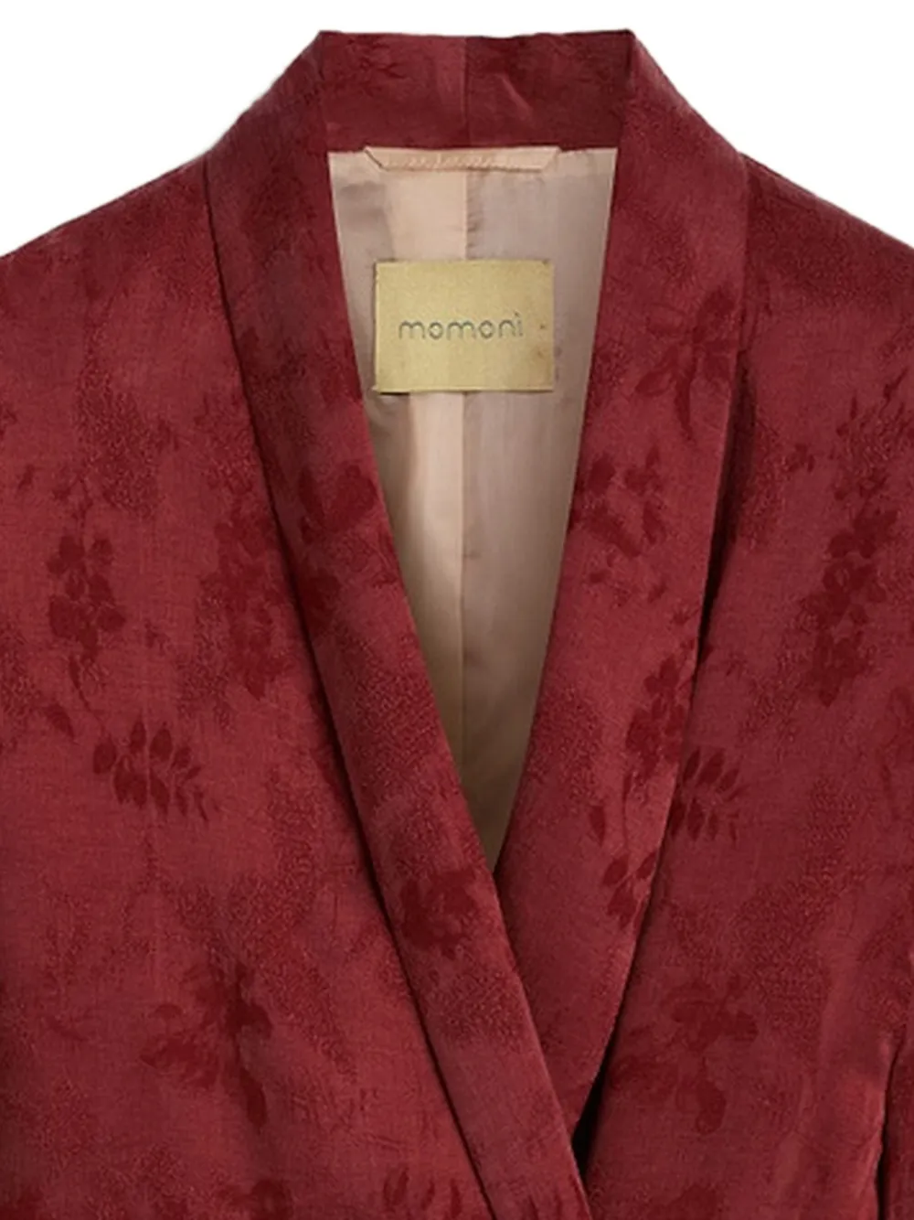 MOMONÌ Picea jack met bloemen jacquard Rood
