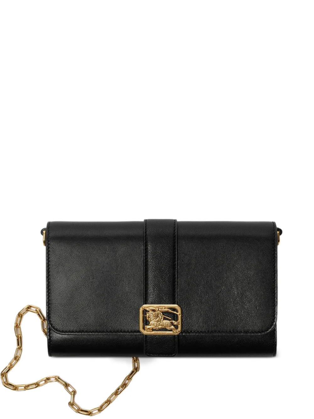 Burberry Rider chain-strap lambskin shoulder bag - Black