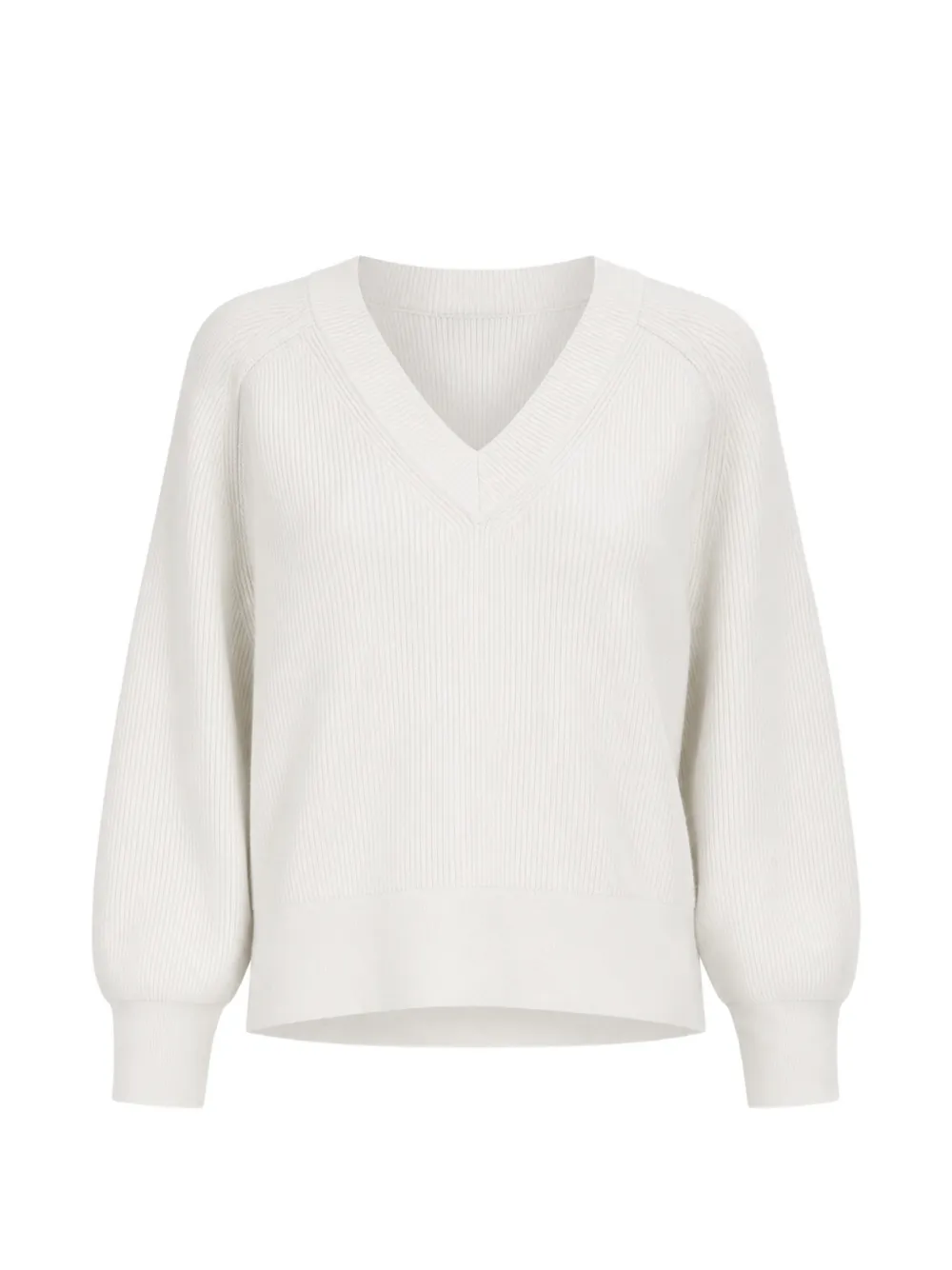 PATRICK ASSARAF Maglione a coste con maniche raglan - Bianco