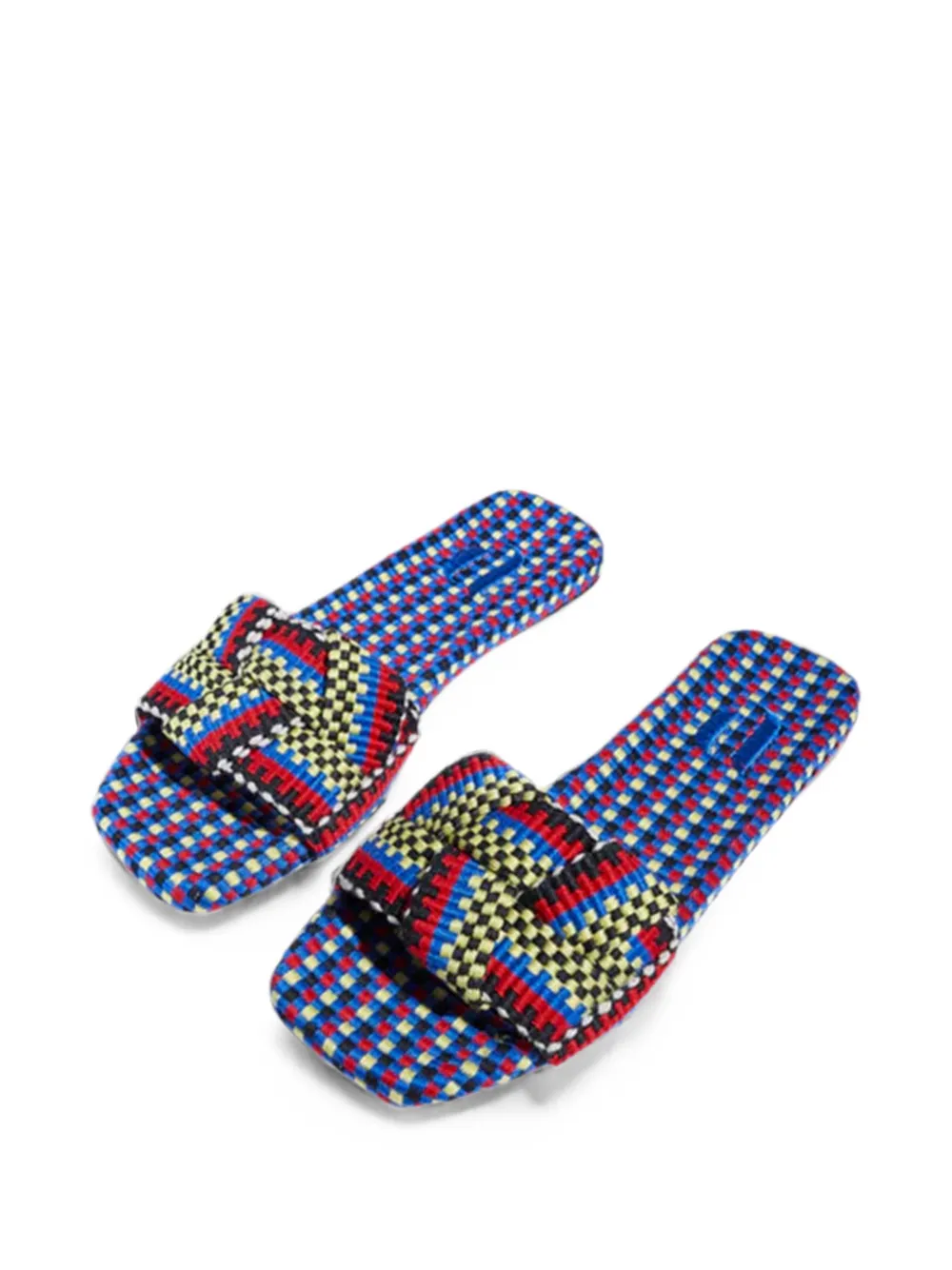 AMAMBAIH Martina woven mules Blauw