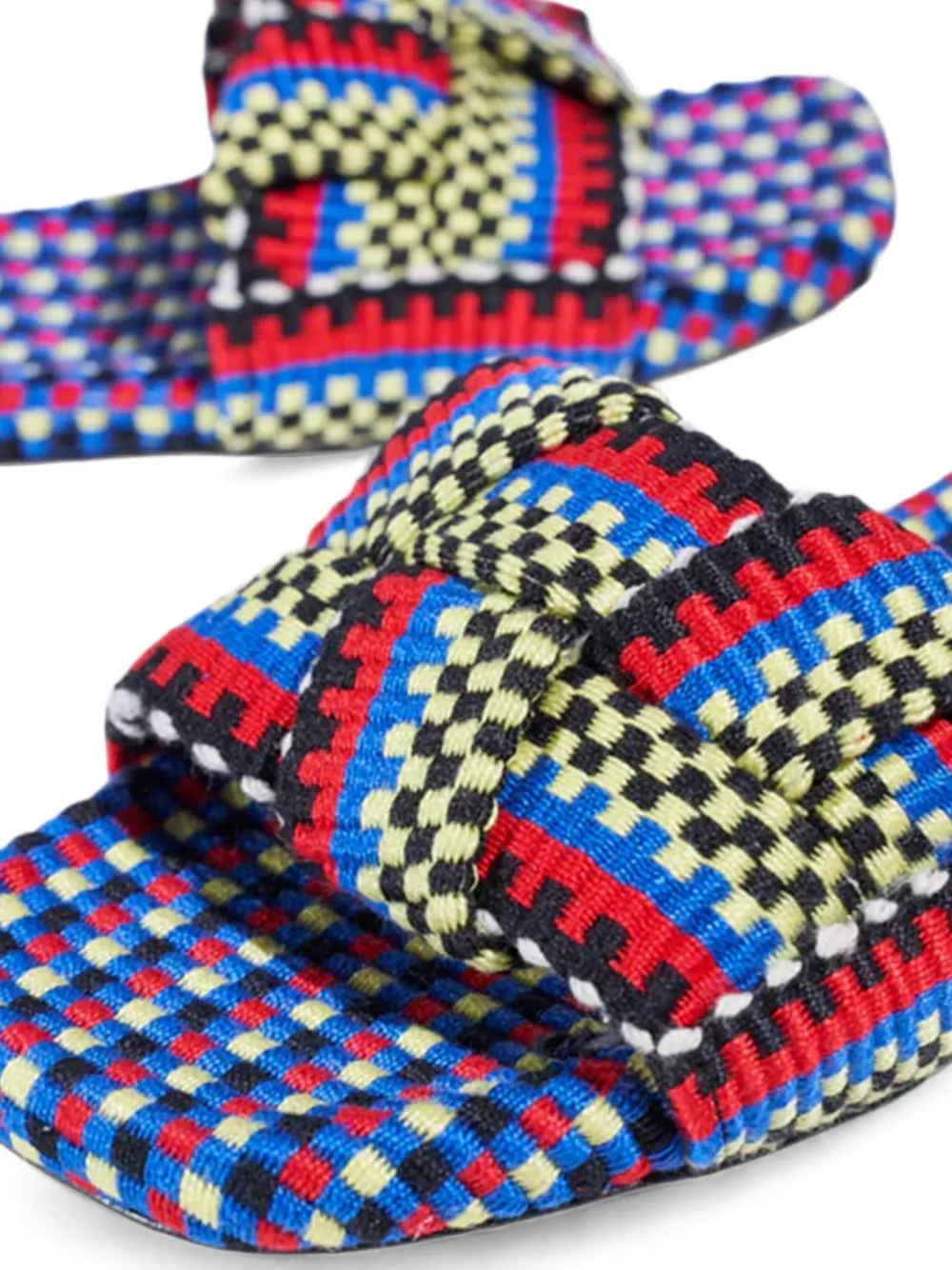 AMAMBAIH Martina woven mules Blauw
