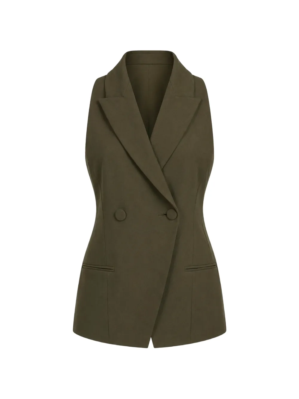The Sei double-breasted halterneck vest - Grün