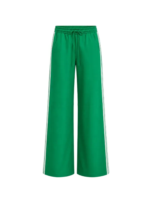 Sprwmn Side-stripe Drawstring Track Pants in Green