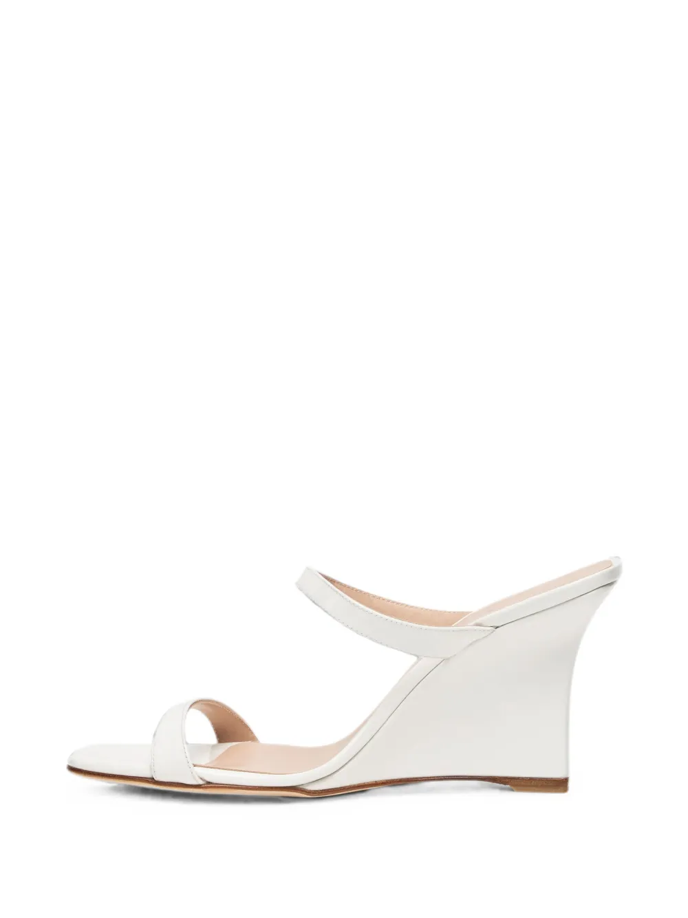 Stuart Weitzman Vinnie sandalen met gelakte afwerking Wit