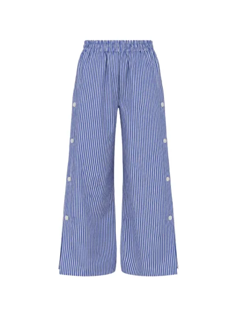 Arlo Mott Baxter side-buttons striped trousers