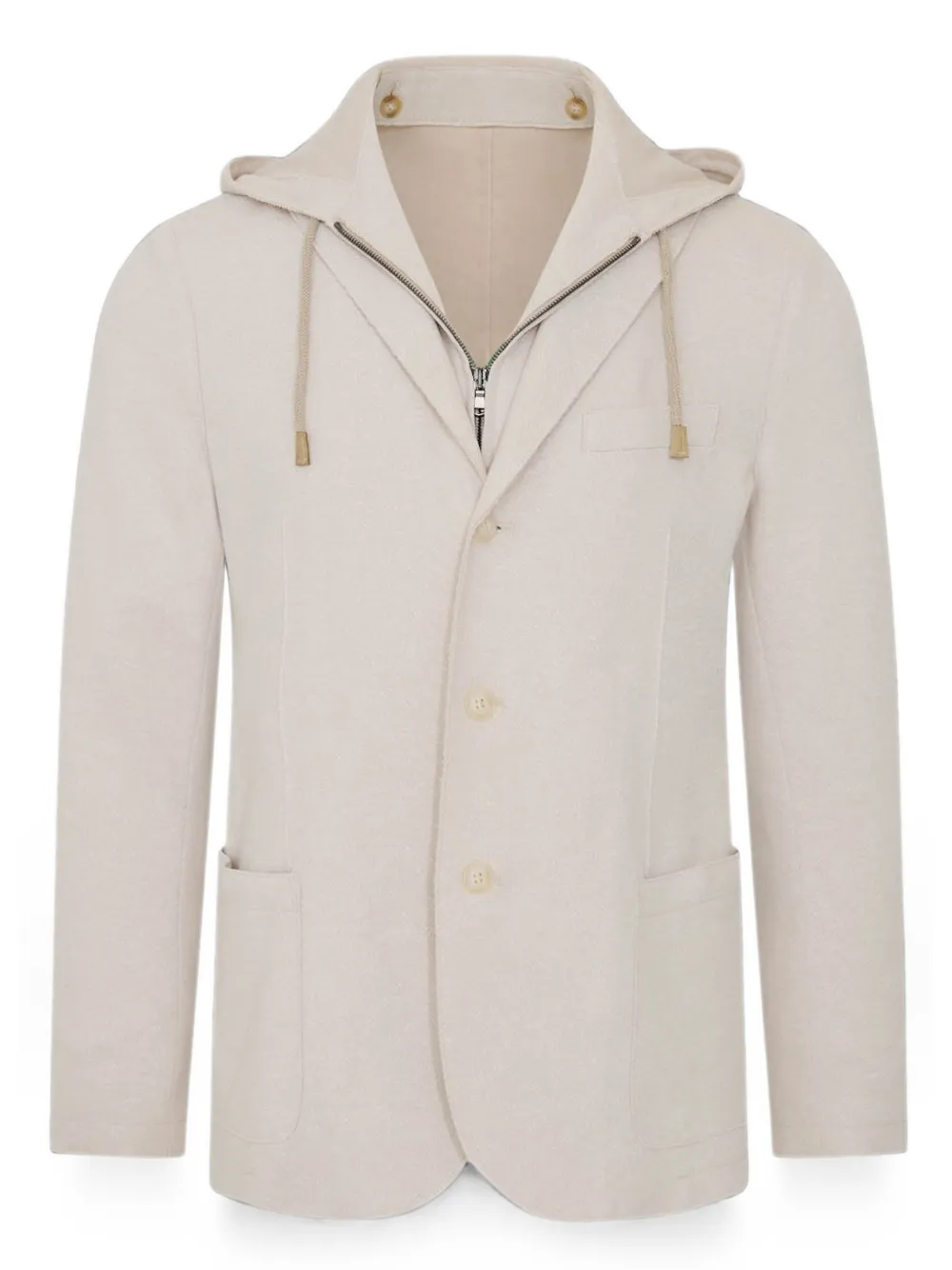  Patrick Assaraf Hooded Blazer - Neutro 