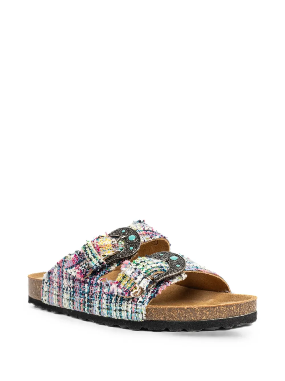 Faliero Sarti x Taji Sandali con suola piatta - Bianco