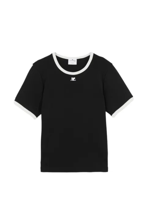 Courrèges logo-embroidered T-shirt