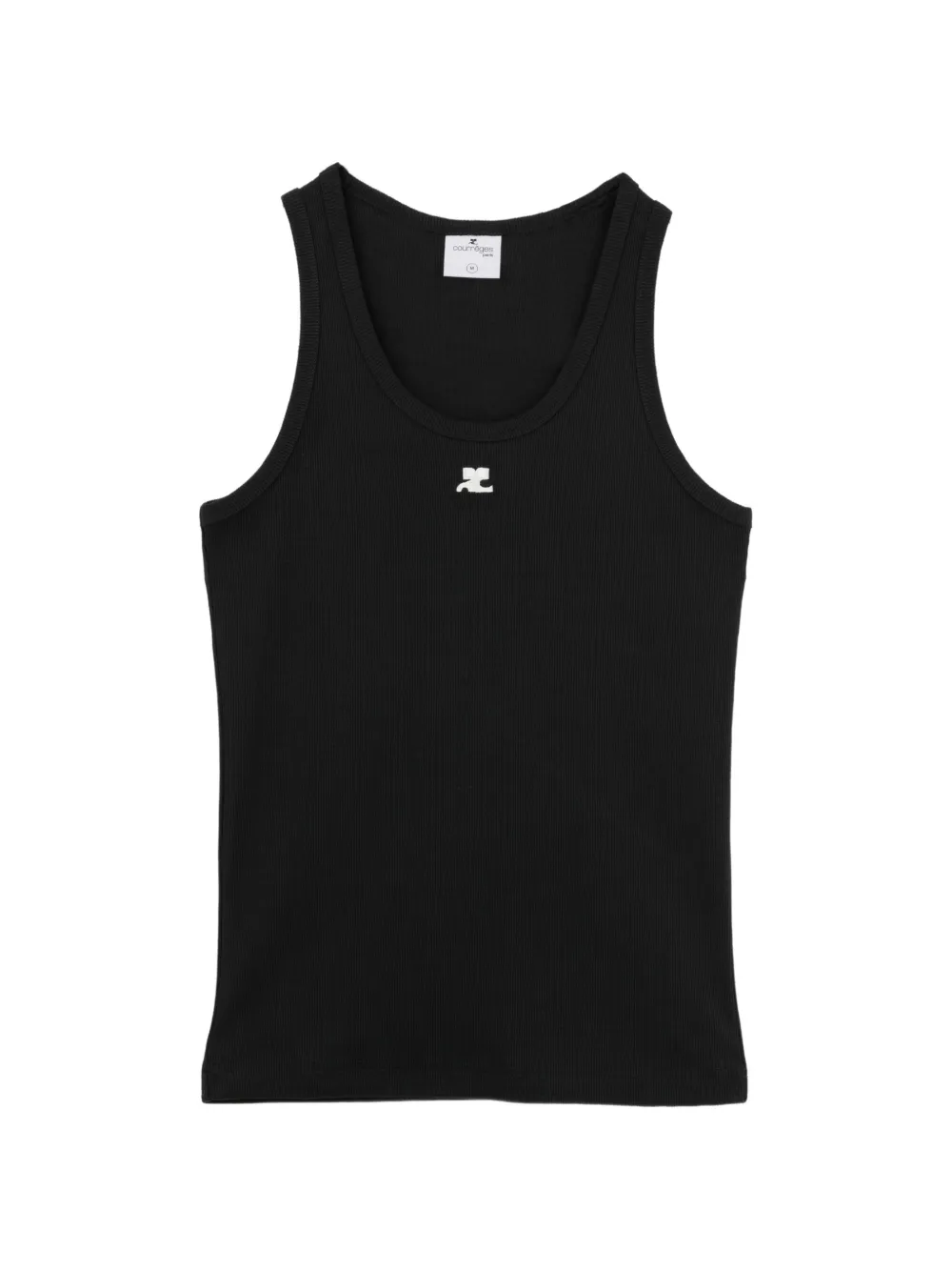 Courrèges ribbed-knit vest top - Nero
