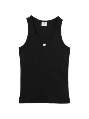 Vivienne Westwood 90s orb-embellished Ribbed Tank Top | Black