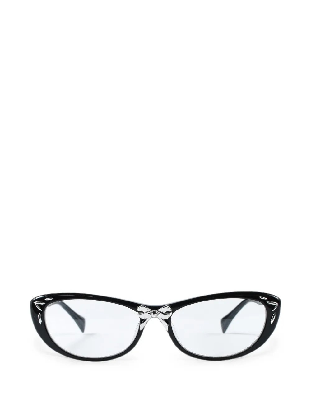 Yvmin Bow-embellished Cat-eye Glasses In Black
