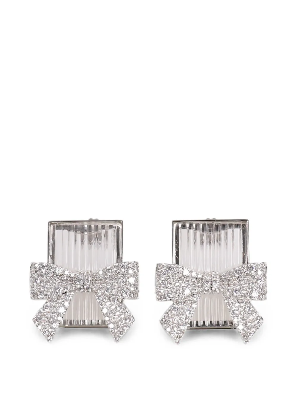 YVMIN bow-detail earrings - Argento