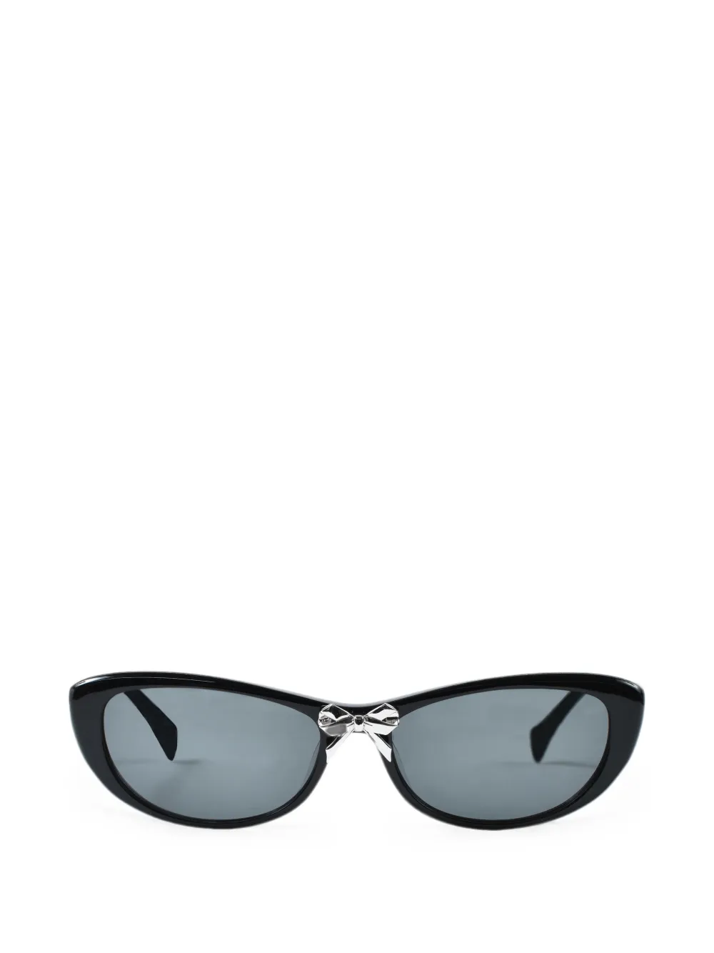 Yvmin Bow-detail Cat-eye Sunglasses In Black