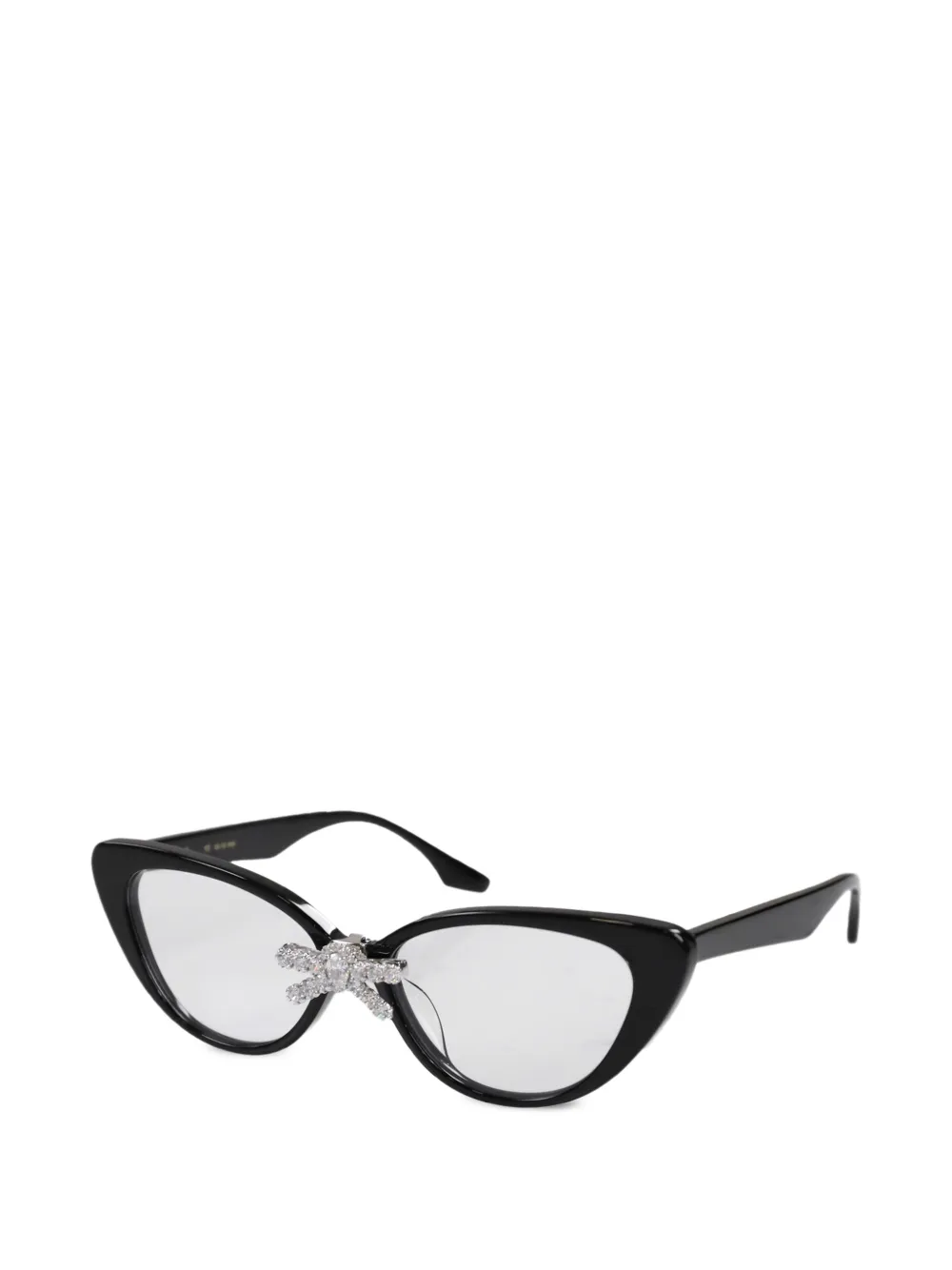 YVMIN x Shushutong bow-detail glasses - Nero