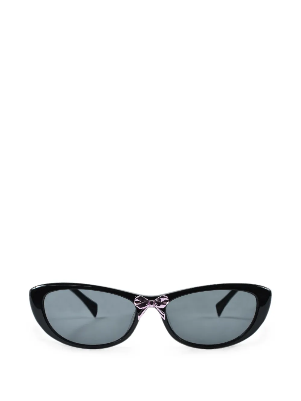 Yvmin Bow-detail Cat-eye Sunglasses In Black