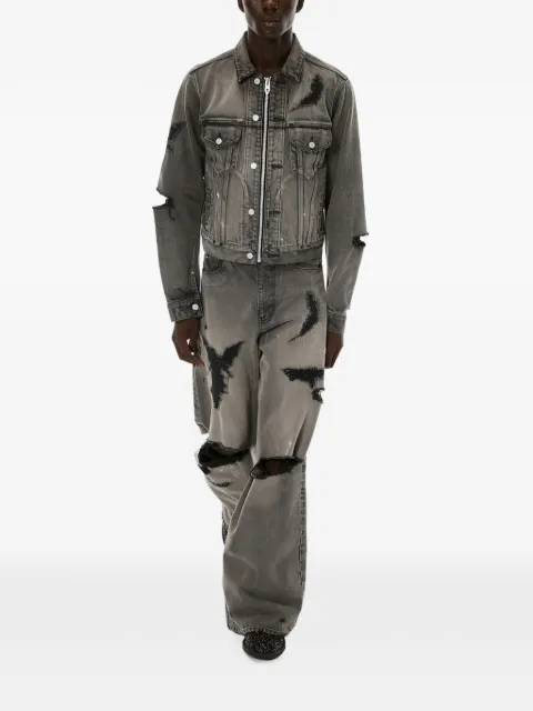 MASU distressed wide-leg jeans